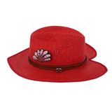 LOVE Hat - straw & Brooch